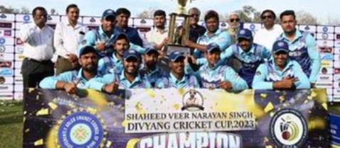 Team celebrating a cricket championship